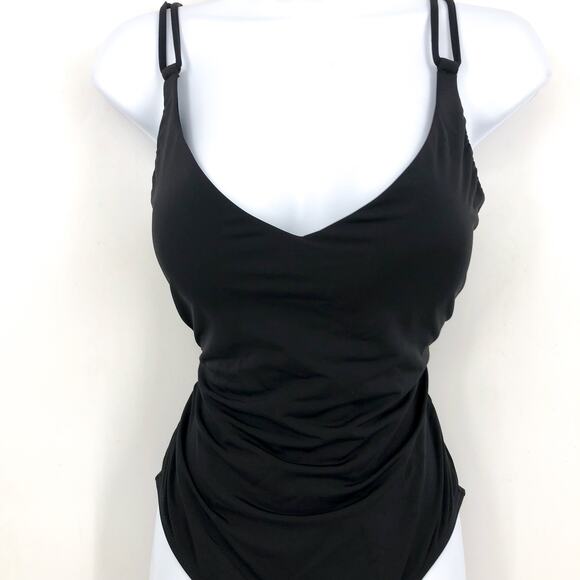 SUNSETS Women's Veronica One Piece Swimsuit Large Black Criss-Cross Back NWT - Picture 5 of 11